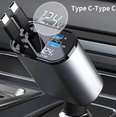 USB-C Retractable Car Charger XivoraShop