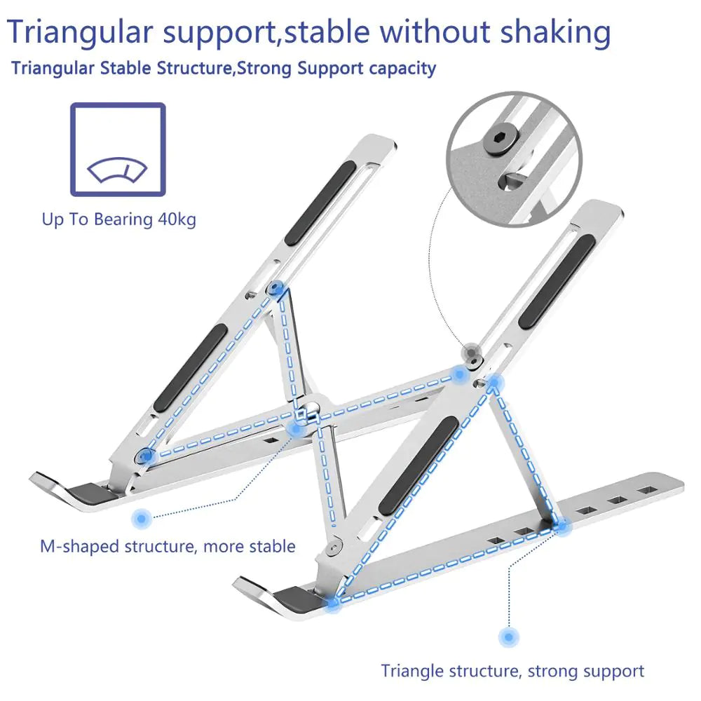 Foldable Laptop Stand Adjustable Notebook Stand Portable Laptop XivoraShop