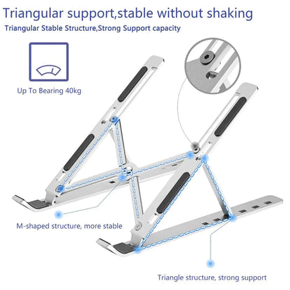 Foldable Laptop Stand Adjustable Notebook Stand Portable Laptop XivoraShop