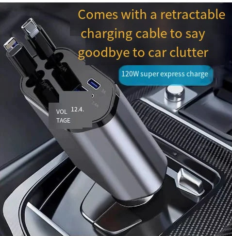 USB-C Retractable Car Charger XivoraShop